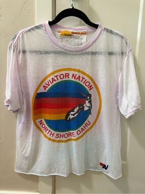 Aviator Nation North Shore Oahu Boyfriend Tee Size M